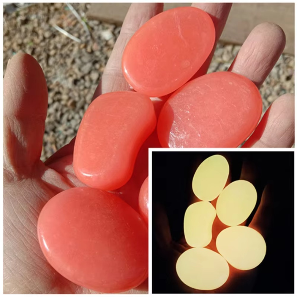 Aquarium Fish Fishing - 10pcs Decoration 4.5cm Luminous Pebbles Glow