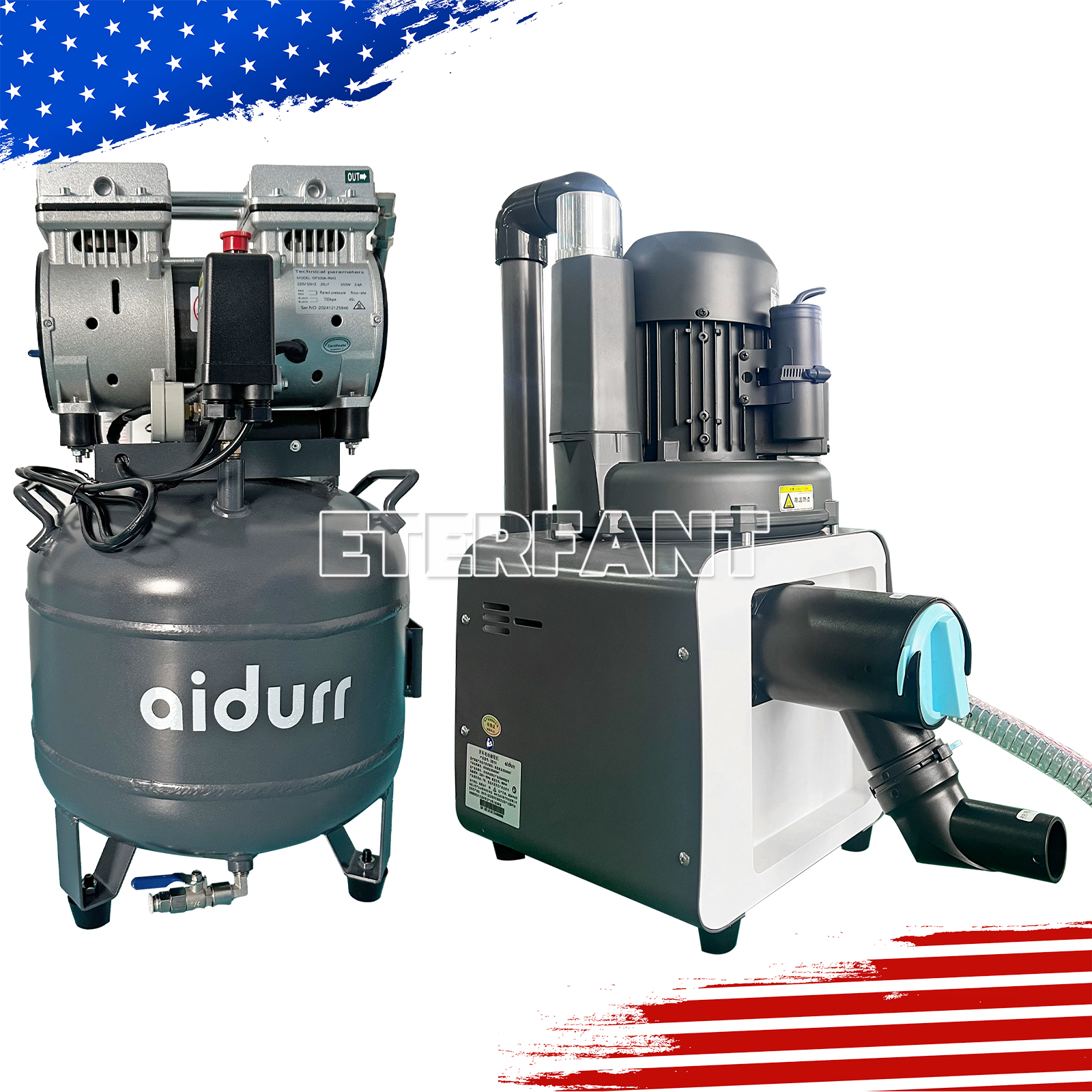 Air Pump Silent - ENTERFANT Dental 30L Silent Oil-Free Dental