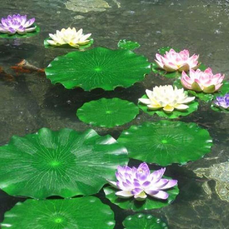 Aquarium Fish Fishing - 2026 Artificial Water Lily Lotus Leaf