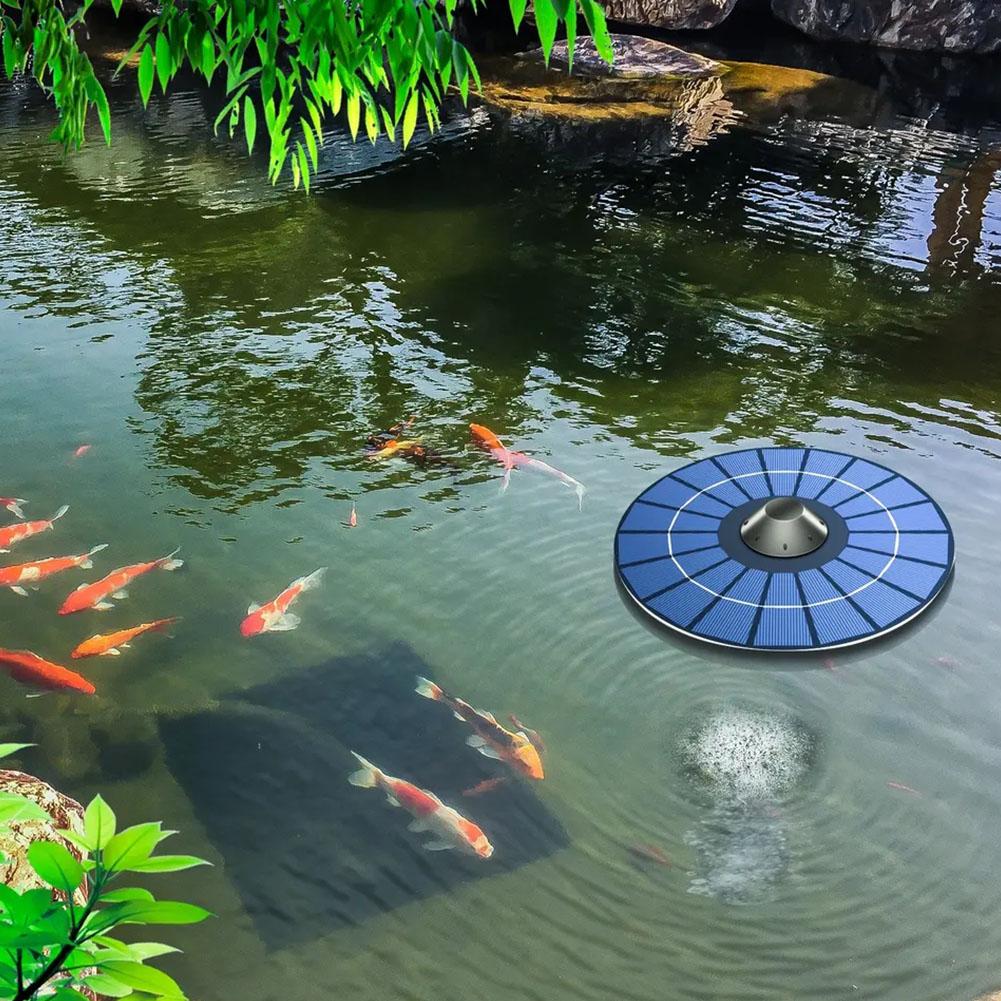Air Pump Silent - 2.5W Round Solar Oxygen Pump Stable