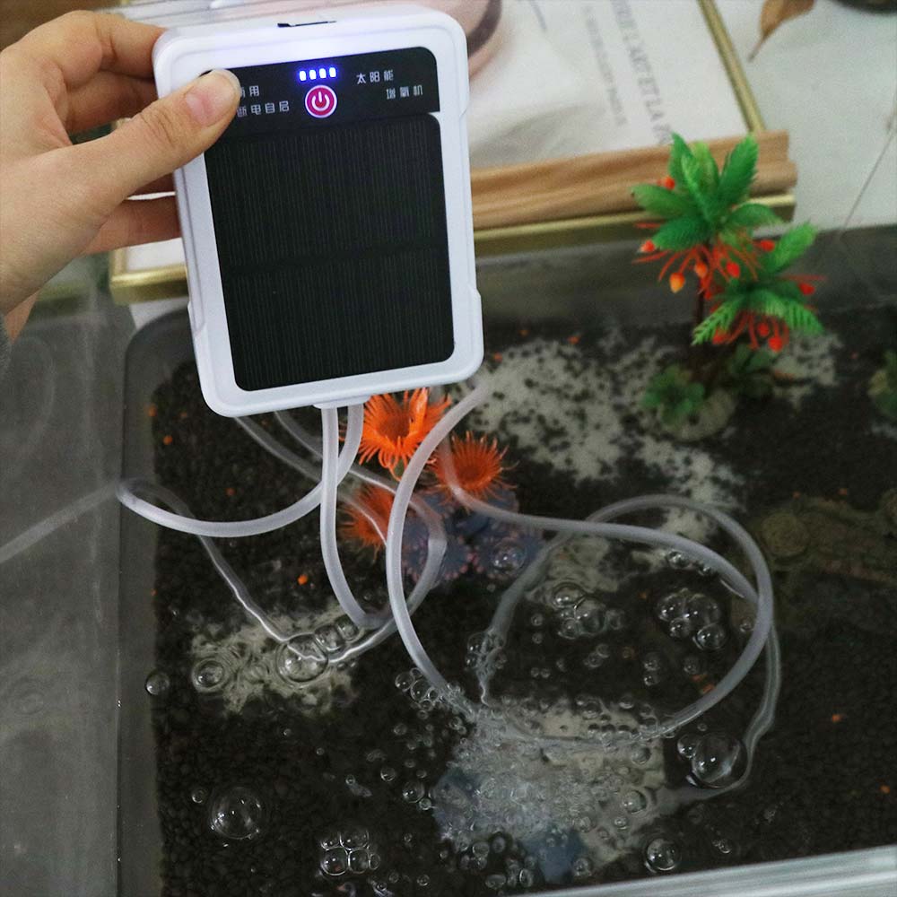 Air Pump Silent - USB Rechargeable Solar Oxygen Pump Ultra