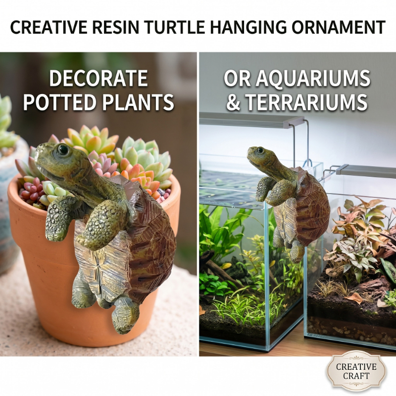 Aquarium Fish Fishing - Fishing Turtle Hanging Turtle Figurine for