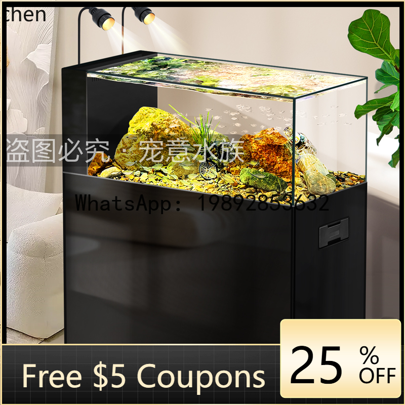 Aquarium Xxl - T2-27 ultra-white glass stream fish tank