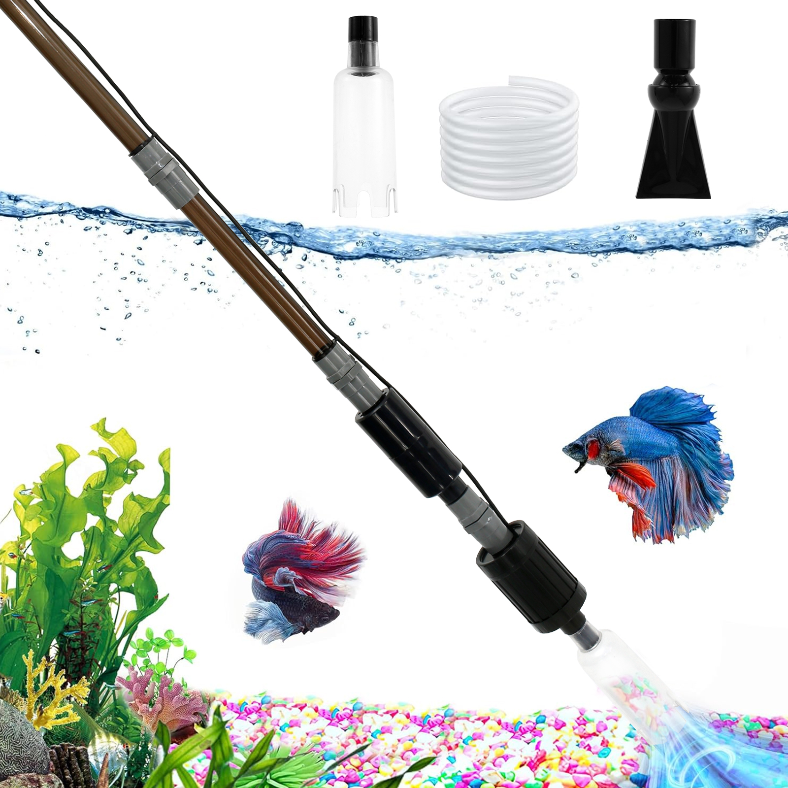 10W 6 In 1 USB Aquarium Water  – обзор и цена Gravel Vacuum Cleaner