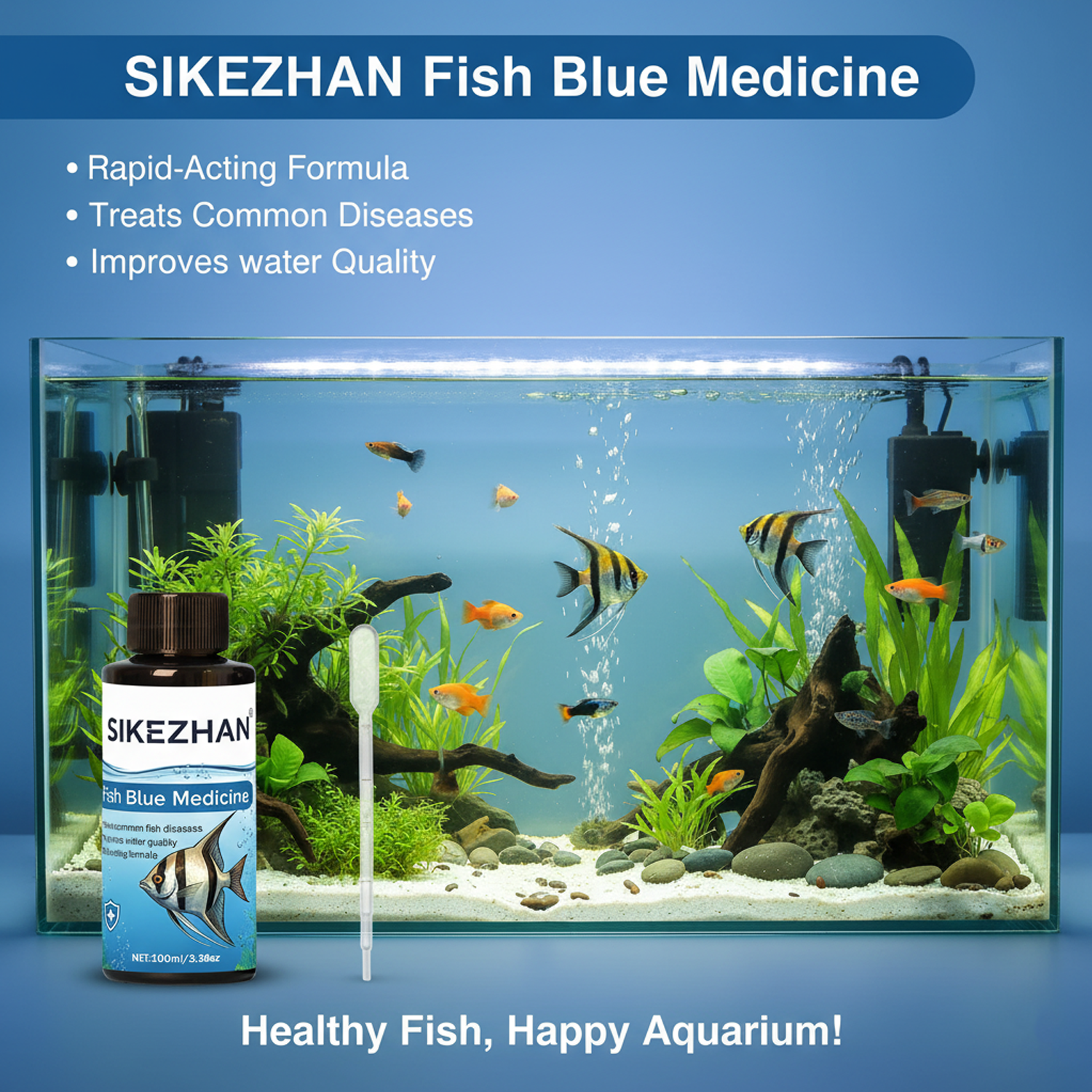 Large 500ml Methylene Blue Fis – обзор и цена Aquarium Xxl