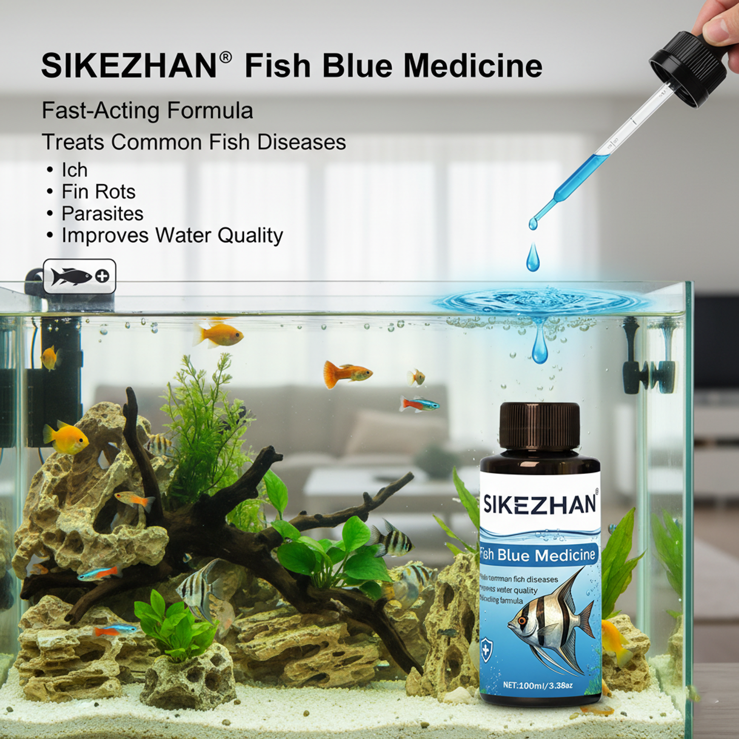 Large 500ml Methylene Blue Fis – обзор и цена Aquarium Xxl