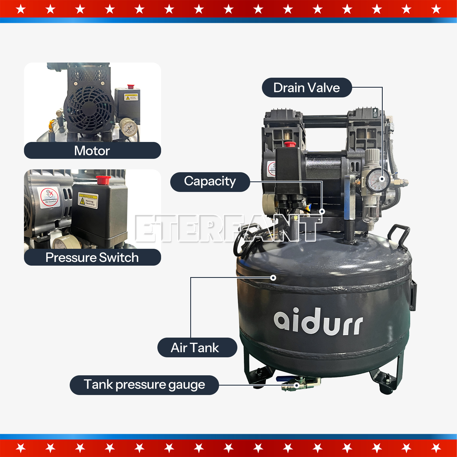 ENTERFANT Dental 30L Silent Oi – обзор и цена Air Pump Silent