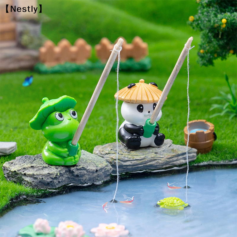Fishing Frog Panda Figurines O – обзор и цена Fish Toy In Aquarium