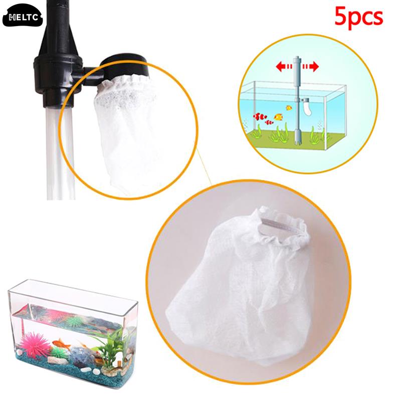 5Pc Aquarium Siphon Filter Bag – обзор и цена Gravel Vacuum Cleaner