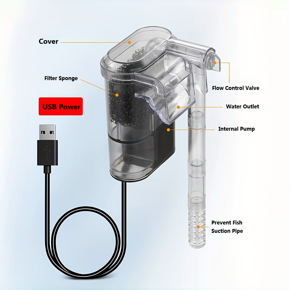 2.5W DC 5V Wall-hanging Filter – обзор и цена Aquarium Xxl